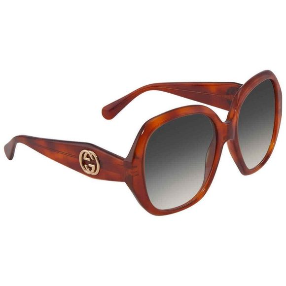 NEW Gucci Grey Geometric Women's Sunglasses - Picture 1 of 4